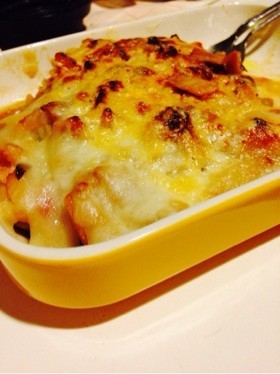 じゃがいもとベーコンのチーズ焼き